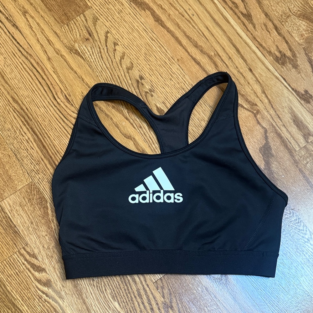 Adidas Black Racerback Sports Bra